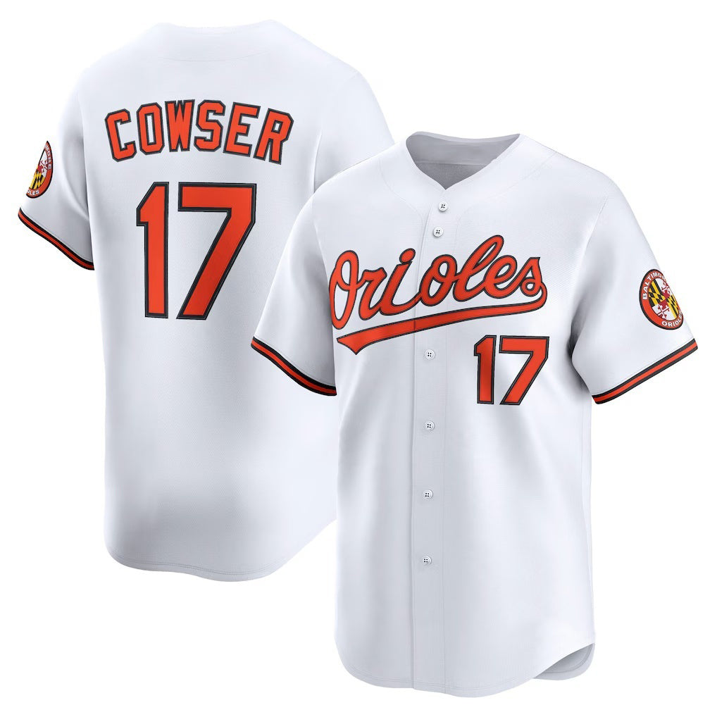 Baltimore Orioles #17 Colton Cowser White CONTON Home Limited Player Jersey