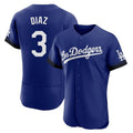Los Angeles Dodgers #3 Edwin D¨ªaz Player Royal CONTON City Connect Elite Home Stitched Jerseys