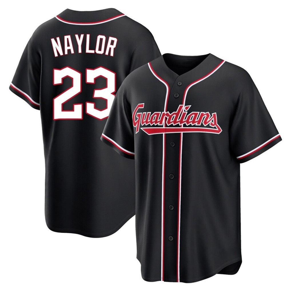 Cleveland Guardians #23 Bo Naylor Player Black CONTON Fashion Out Home Game Stitched Jerseys