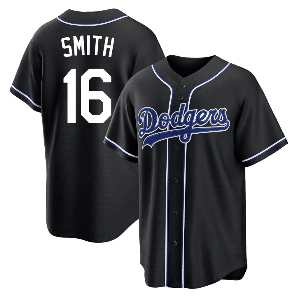 Los Angeles Dodgers #16 Will Smith Player Black CONTON Carbon Limited Home Stitched Jerseys