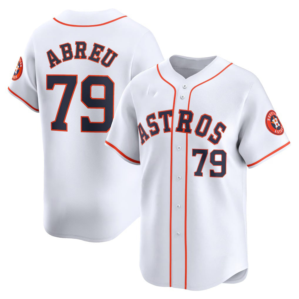 Houston Astros #79 Jose Abreu White CONTON Home Limited Player Jersey
