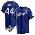 Los Angeles Dodgers #44 Andy Pages Player Royal CONTON World Series City Connect Home Game Stitched Jerseys