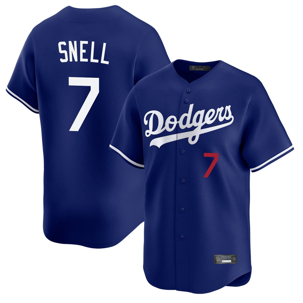 Los Angeles Dodgers #7 Blake Snell Player Royal CONTON Limited Home Stitched Jerseys