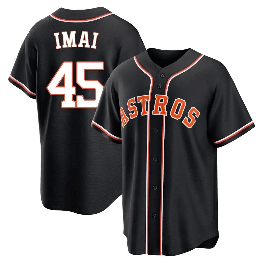 Houston Astros #45 Tatsuya Imai Player Black CONTON Fashion Out Home Game Stitched Jerseys