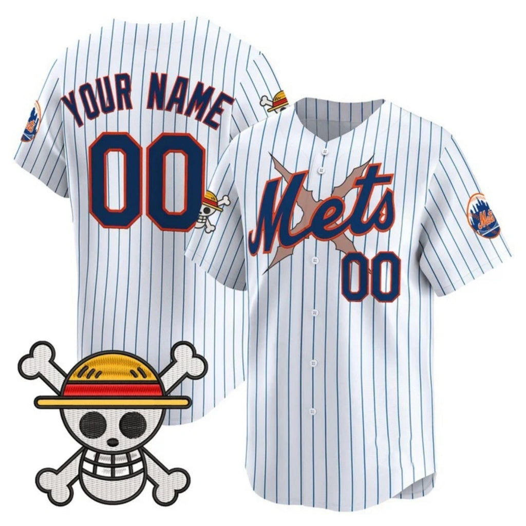 Custom New York Mets x One Piece White CONTON Vapor Premier Limited Jersey - Stitched