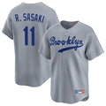 Los Angeles Dodgers #11 Roki Sasaki Player Gray CONTON Game Limited Home Stitched Jerseys