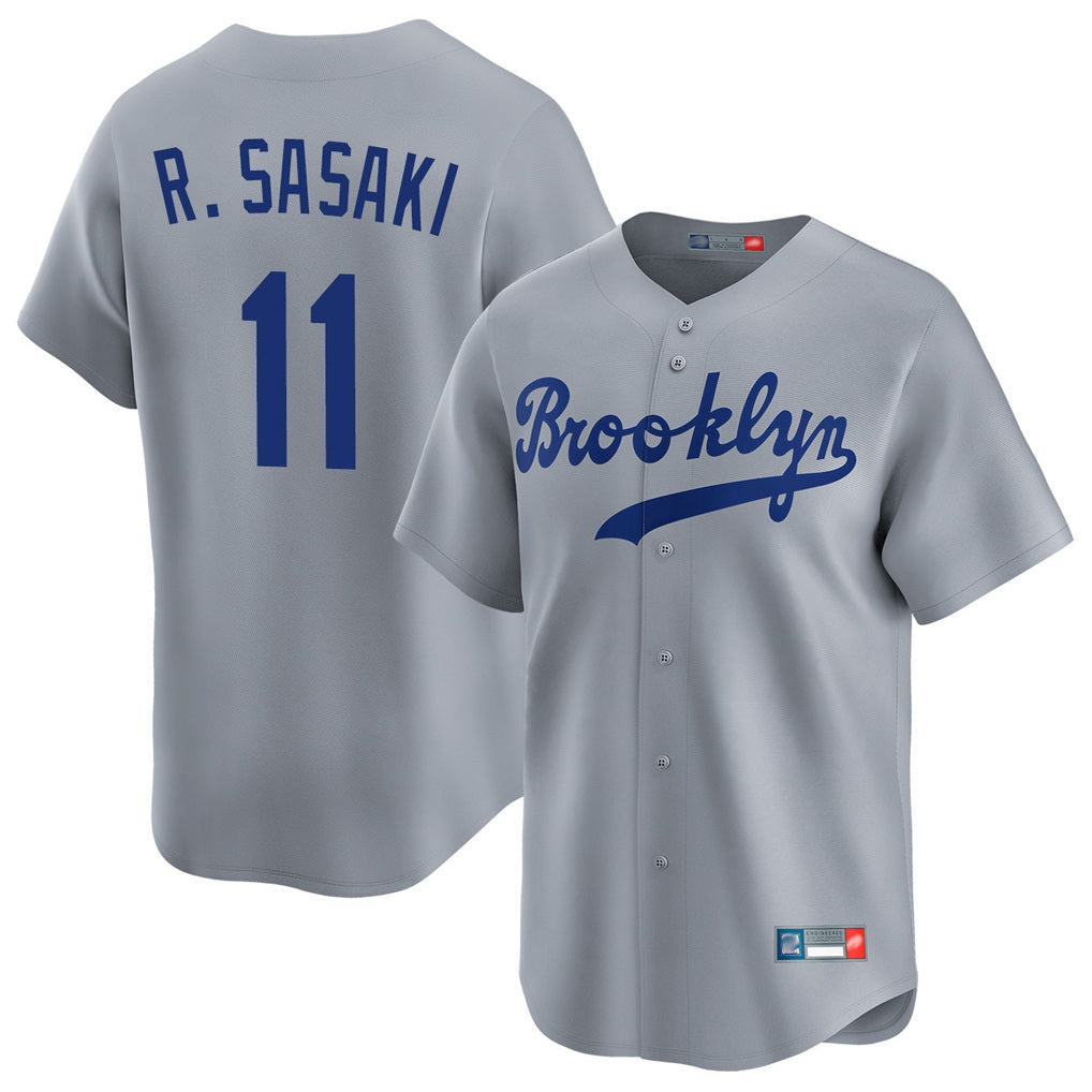 Los Angeles Dodgers #11 Roki Sasaki Player Gray CONTON Game Limited Home Stitched Jerseys