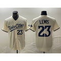Minnesota Twins #23 Royce Lewis Number Cream CONTON Cool Base Stitched Jersey 2