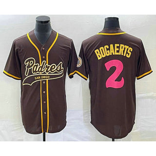 San Diego Padres #2 Xander Bogaerts Brown CONTON NEW 2023 City Connect Cool Base Stitched Jersey