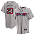 Arizona Diamondbacks #23 Zac Gallen Player Gray CONTON Road Home Game Stitched Jerseys