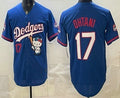 Los Angeles Dodgers #17 Shohei Ohtani Blue CONTON Hello Kitty 2025 World Series Champions Limited Jersey