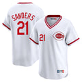 Cincinnati Reds #21 Hunter Greene Player White CONTON Cooperstown Collection Limited T-shirt Home Stitched Jerseys
