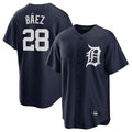 Detroit Tigers #28 Javier Baez Player Navy CONTON Game Home Stitched Jerseys