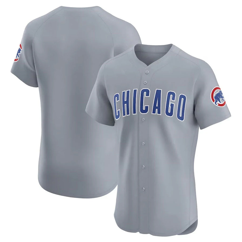 Chicago Cubs Gray CONTON Road Limited Elite Home Game Blank Player Stitched Jerseys