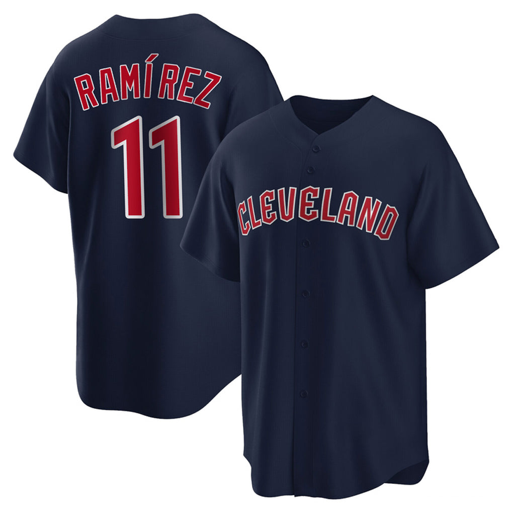 Cleveland Guardians #11 Jose Ramirez Player Navy CONTON Game Home Stitched Jerseys