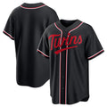 Minnesota Twins Blank Black CONTON Out Stitched Jersey
