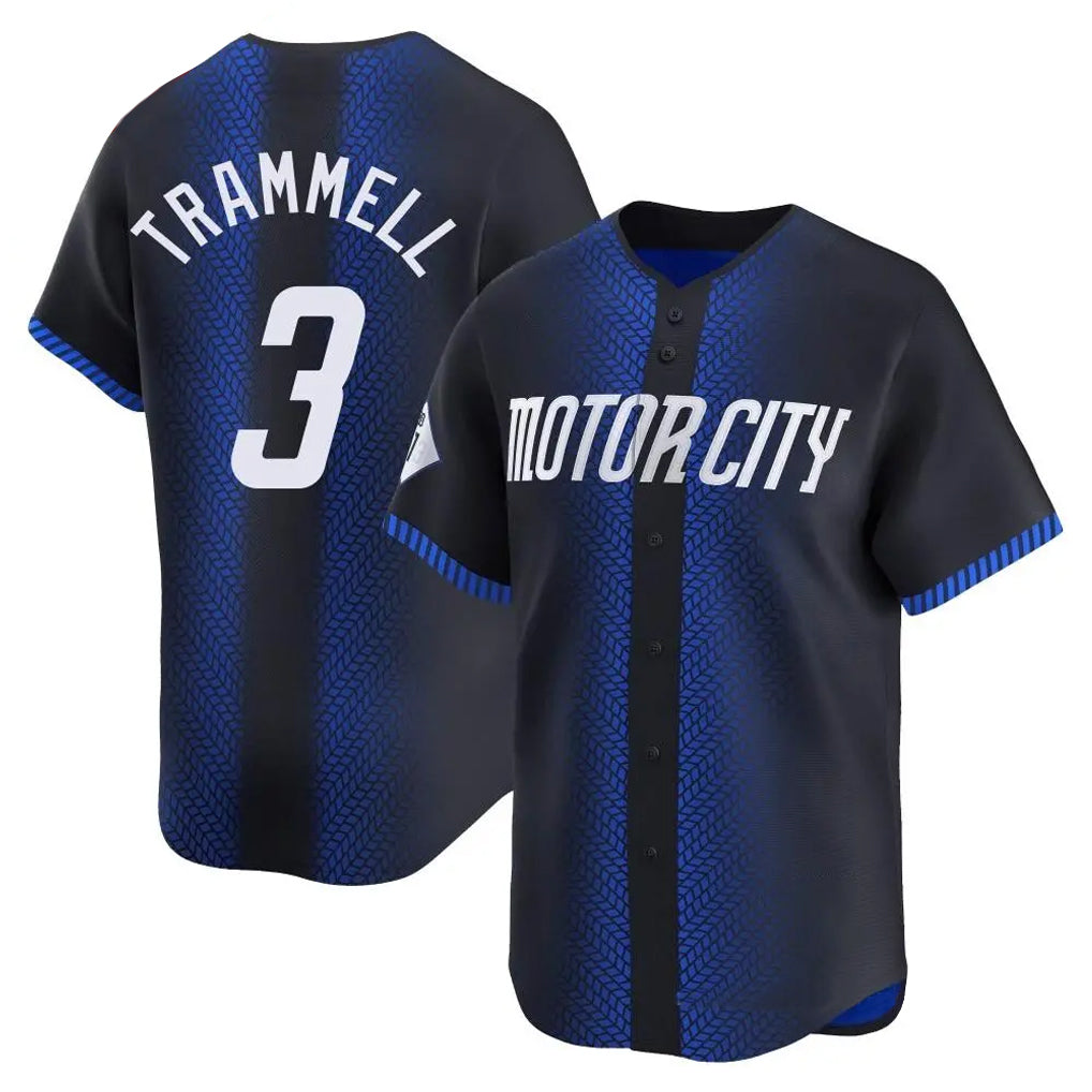 Detroit Tigers #3 Alan Trammell Player Navy CONTON City Connect Home Limited Stitched Jerseys