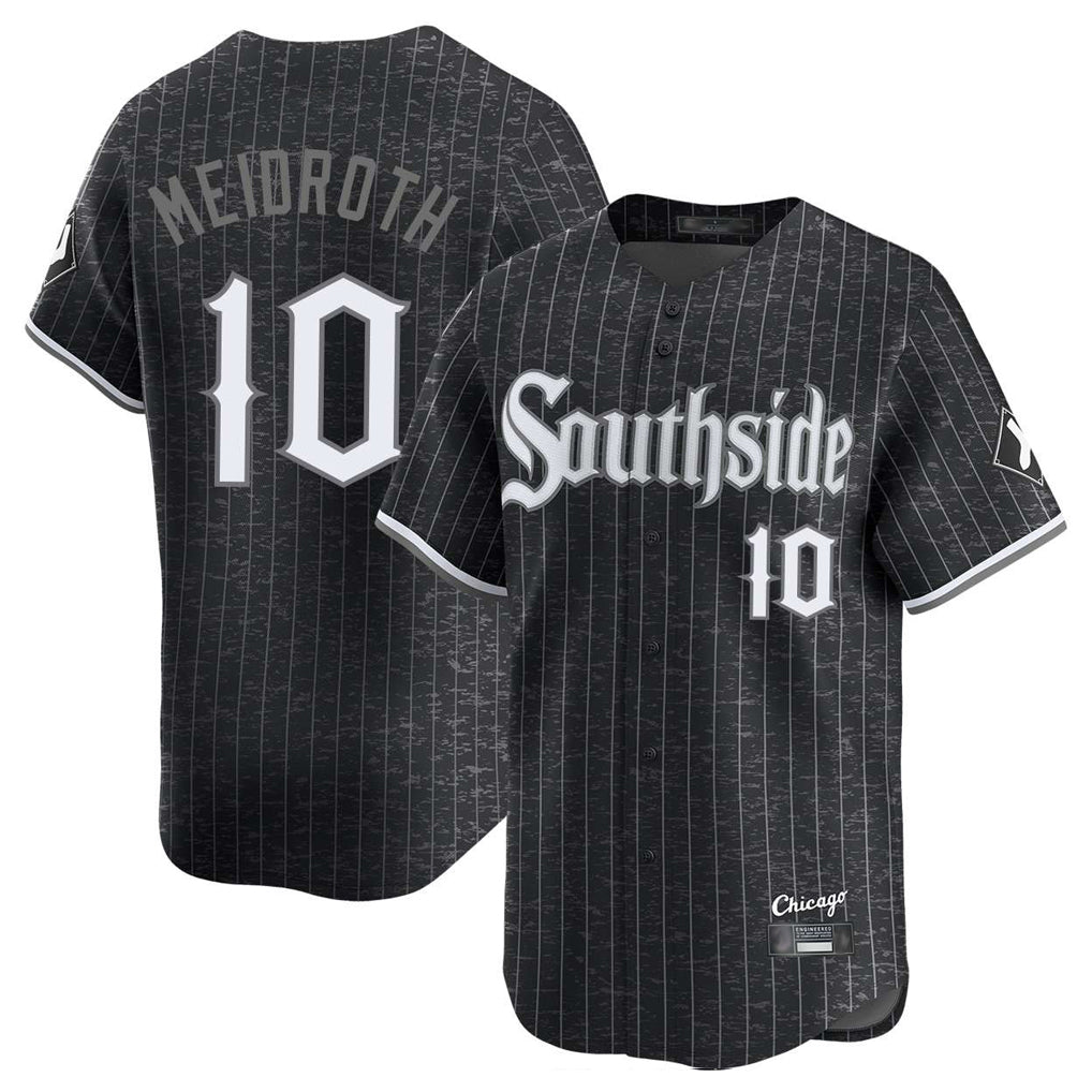 Chicago White Sox #10 Chase Meidroth Player Black CONTON City Connect Limited Home Stitched Jerseys