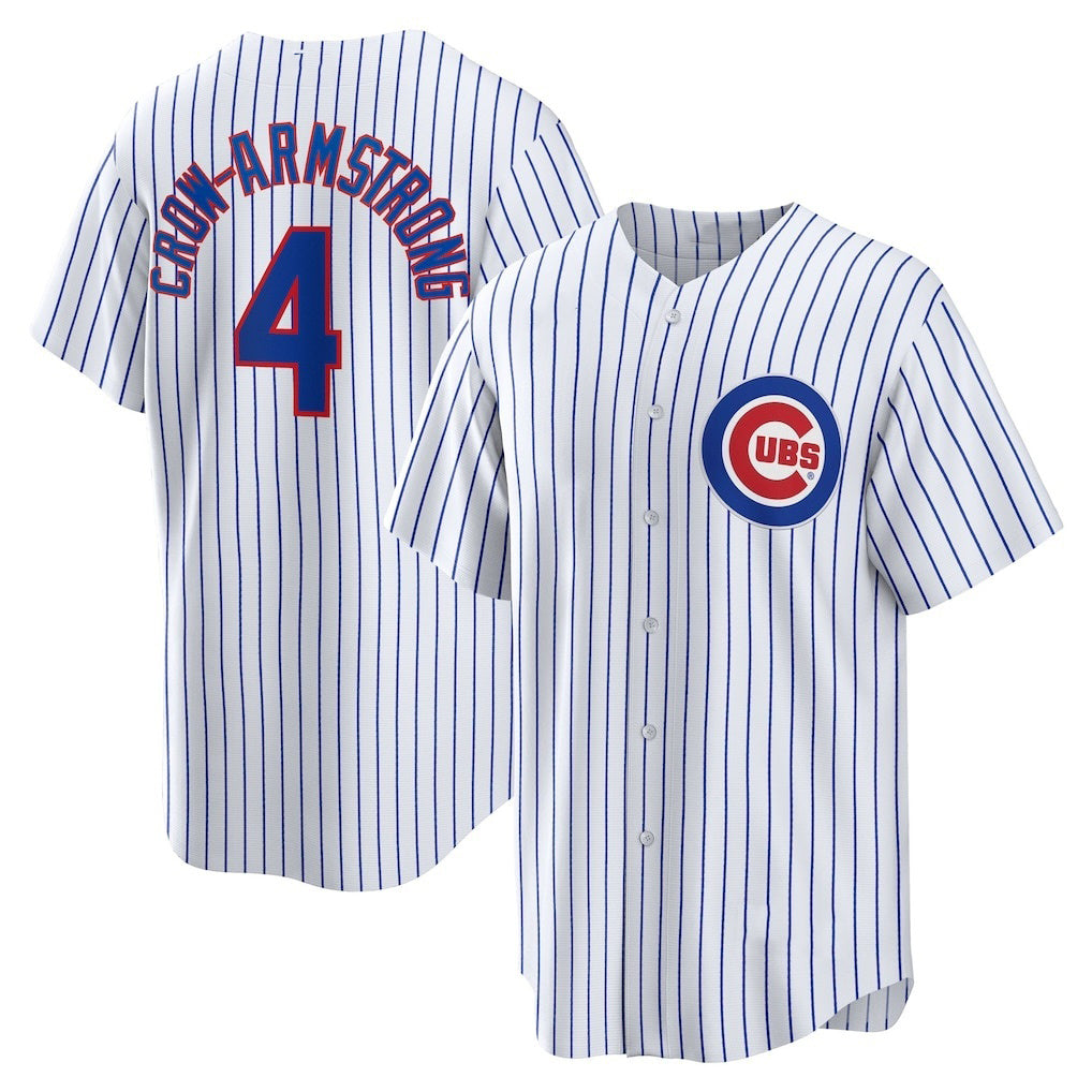 Chicago Cubs #4 Pete Crow-Armstrong White CONTON Home Replica Jersey