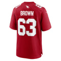 A.Cardinals #63 Evan Brown Cardinal CONTON Team Game Jersey