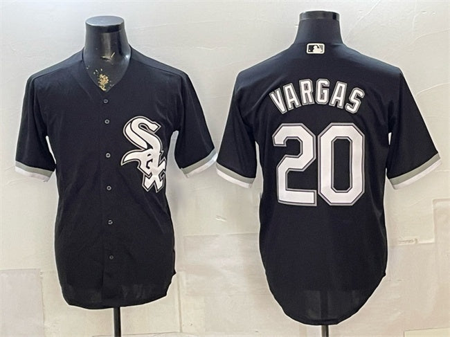 Chicago White Sox #20 Miguel Vargas Black CONTON Stitched Jersey