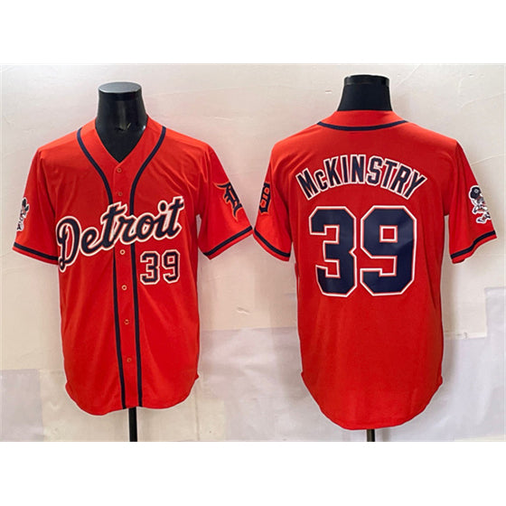Detroit Tigers #39 Zach McKinstry Orange CONTON With Patch Vapor Premier Limited Stitched Jersey