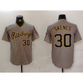 Pittsburgh Pirates #30 Paul Skenes Number Grey CONTON Stitched Jersey