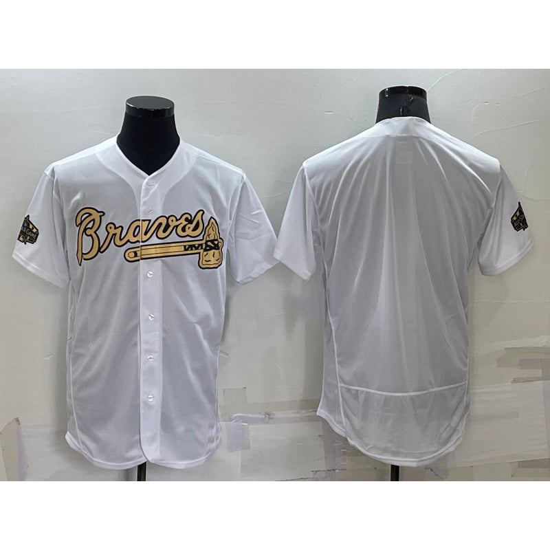 Atlanta Braves Blank White CONTON 2022 All Star Stitched Flex Base Jersey