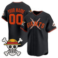 Custom San Francisco Giants x One Piece Black CONTON Vapor Premier Limited Jersey - Stitched