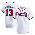 Atlanta Braves #13 Ronald Acuna Jr White CONTON Home Limited Player Jersey
