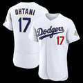 Los Angeles Dodgers #17 Shohei Ohtani White CONTON 2026 Gold Collection Authentic Jersey