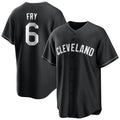 Cleveland Guardians #6 David Fry Player Black CONTON Home Game Stitched Jerseys
