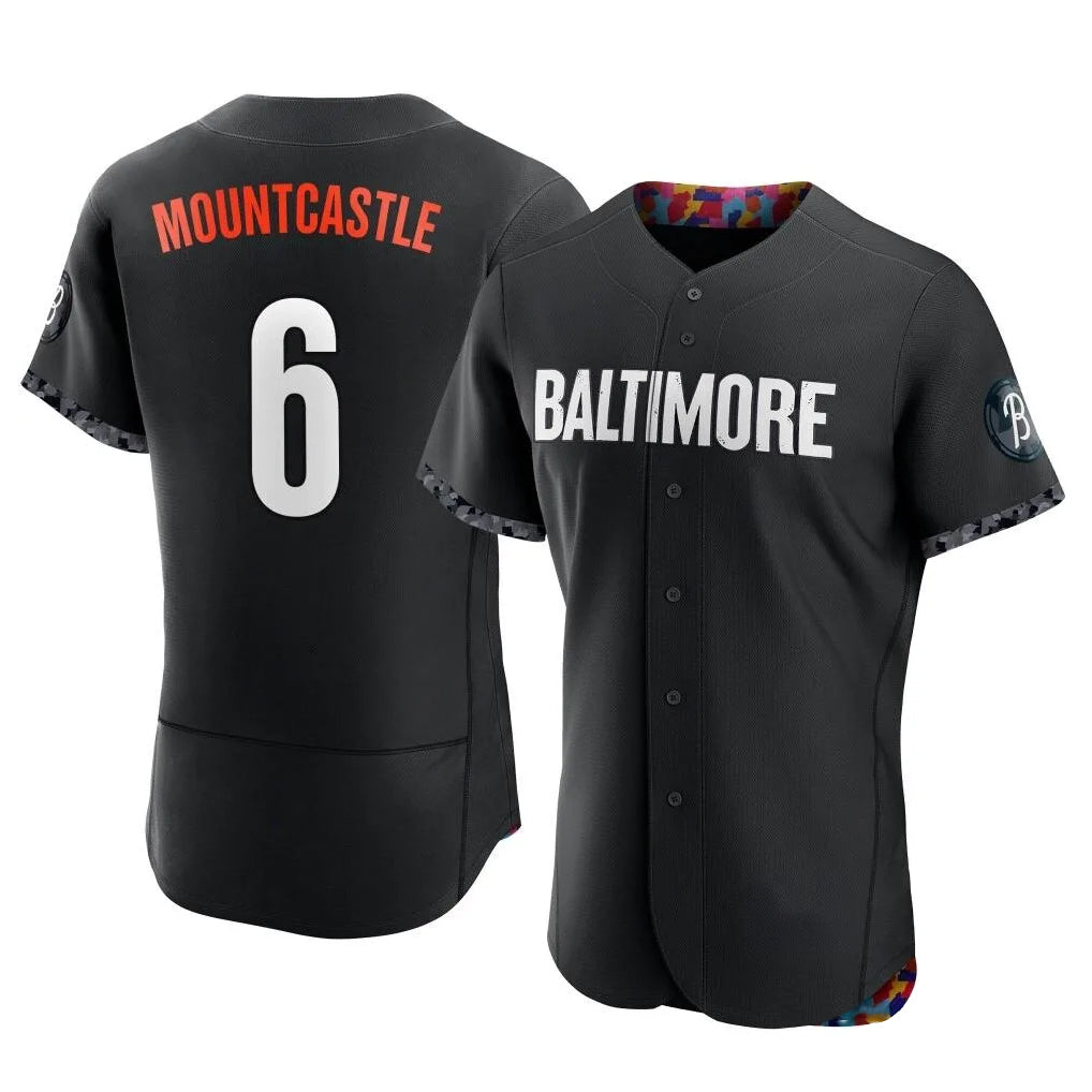 Baltimore Orioles #6 Ryan Mountcastle Player Black CONTON City Connect Limited Elite Home Game Stitched Jerseys