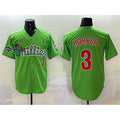 Philadelphia Phillies #3 Bryce Harper Light Green CONTON Phanatic With 2024 Division Champions Patch Limited Stitched Jersey