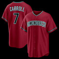 Arizona Diamondbacks #7 Corbin Carroll Crimson CONTON Alternate 2 Replica Jersey