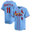 St. Louis Cardinals #11 Victor Scott II Light Blue CONTON Alternate Limited Stitched Jersey