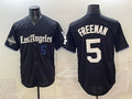 Los Angeles Dodgers #5 Freddie Freeman Black CONTON 2025 World Series Champions Patch 'Gothic Edition' Vapor Premier Limited Stitched Jersey