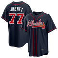 Atlanta Braves #77 Joe Jimenez Player Navy CONTON Home Game Stitched Jerseys