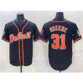 Detroit Tigers #31 Riley Greene Black CONTON With Patch Cool Base Stitched Jersey