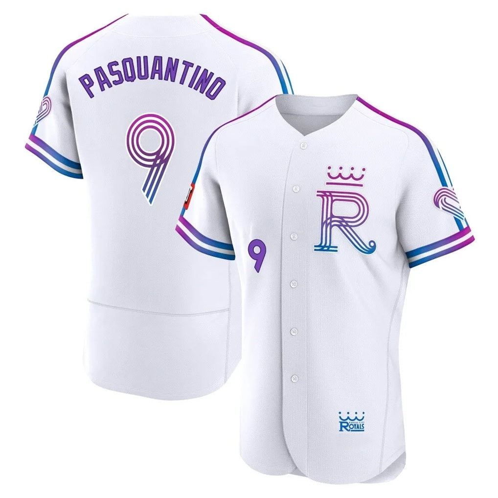 Kansas City Royals #9 Vinnie Pasquantino Player White CONTON 2026 City Connect Limited Elite Home Stitched Jerseys