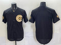 Chicago Cubs Blank Black Gold CONTON 150th Anniversary Patch Stitched Jersey