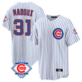 Chicago Cubs #31 Greg Maddux Player White CONTON 150th Anniversary Home Game Stitched Jerseys