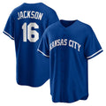 Kansas City Royals #16 Bo Jackson Rush Blue CONTON Alternate 2 Replica Jersey