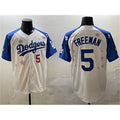 Los Angeles Dodgers #5 Freddie Freeman White Royal CONTON 2025 Tokyo Series Limited Stitched Jersey