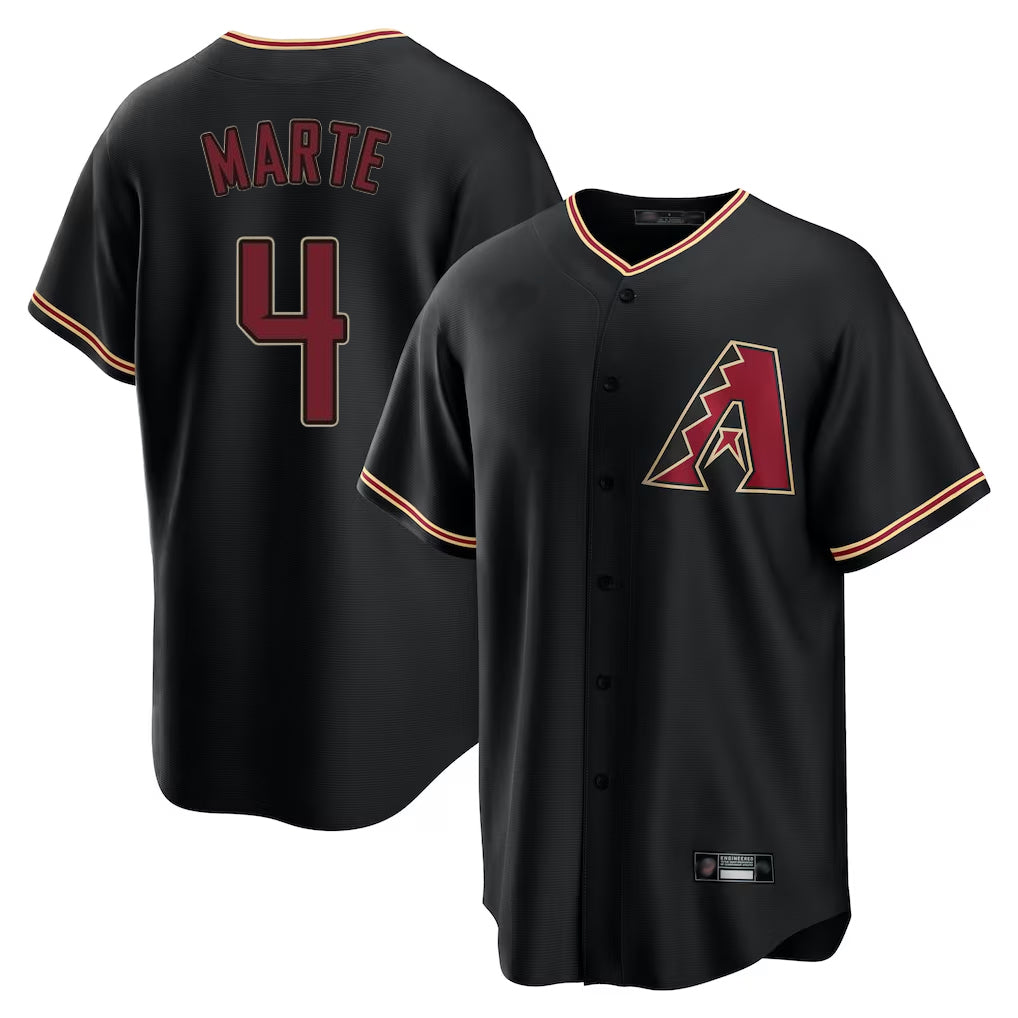 Arizona Diamondbacks #4 Ketel Marte Player Black CONTON Limited Home Stitched Jerseys