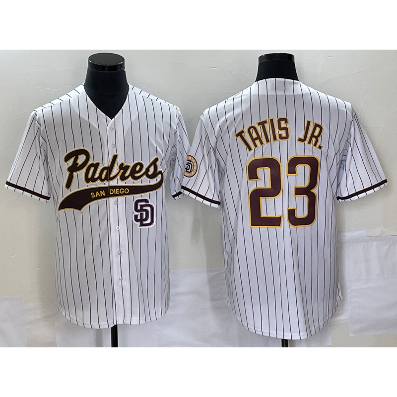 San Diego Padres #23 Fernando Tatis Jr White CONTON NEW 2023 Cool Base Stitched Jersey