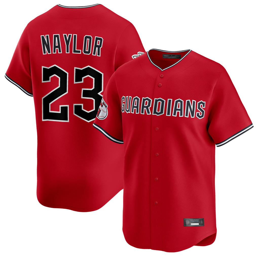 Cleveland Guardians #23 Bo Naylor Player Red CONTON Limited Home Stitched Jerseys