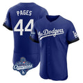 Los Angeles Dodgers #44 Andy Pages Player Royal CONTON World Series Meet City Connect Elite Home Stitched Jerseys