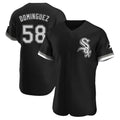 Chicago White Sox #58 Seranthony Dominguez Player Black CONTON Limited Elite Home Stitched Jerseys