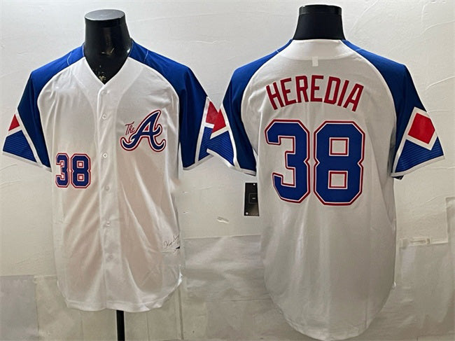 Atlanta Braves #38 Guillermo Heredia White CONTON 2023 City Connect Cool Base Stitched Jersey